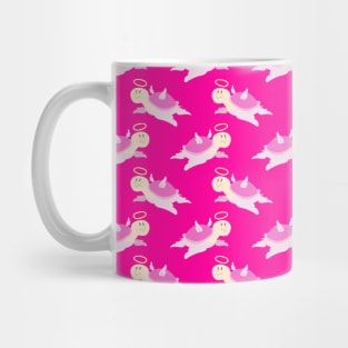 Pink Angel Turtle Pattern Mug